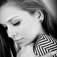 Bijoux fins plaqué or Rose 925 argent Sterling améthyste naturelle à facettes forme ronde pierres précieuses goujons boucles d'oreilles bijoux fins