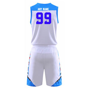 Ensemble d'uniformes de basket-ball modernes de qualité supérieure au design personnalisé, short imprimé à col en V avec logo pur, vêtements de sport professionnels - Product Image 3