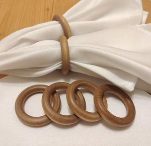 Anillos de Servilleta Modernos de Bambú Plateado Ecológicos, Estilo Animal, Pulidos, Artesanía Natural, Decoración de Mesa de Boda a la Moda - Product Image 1