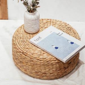 Highest quality stool for living room accessories water hyacinth <b>pouf</b> chairs eco-friendly stools - Product Image 2