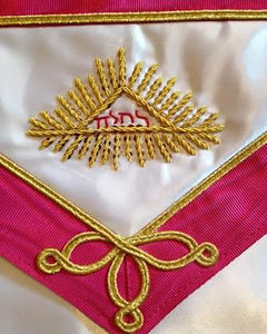 Tablier de rite écossais 18 degrés Rose Croix brodé à la main de haute qualité sur mesure tabliers de conception maçonnique personnalisés - Product Image 4