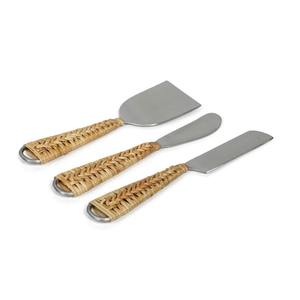Orange Resin Handle Stainless Steel Salad Serving Set Salad Bar Serving Set PVD <b>Gold</b> Plated Dishwasher Safe - Product Image 5