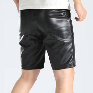 High Quality Men Leather Shorts With Modern Slim Fit Flexible Waist Soft Inner <b>Layer</b> Strong Construction - Product Image 5