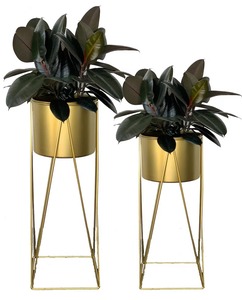 Jardinera de metal negro minimalista moderna pesada de servicio con soporte para sala de estar, oficina y decoración de patio a un precio asequible - Product Image 6