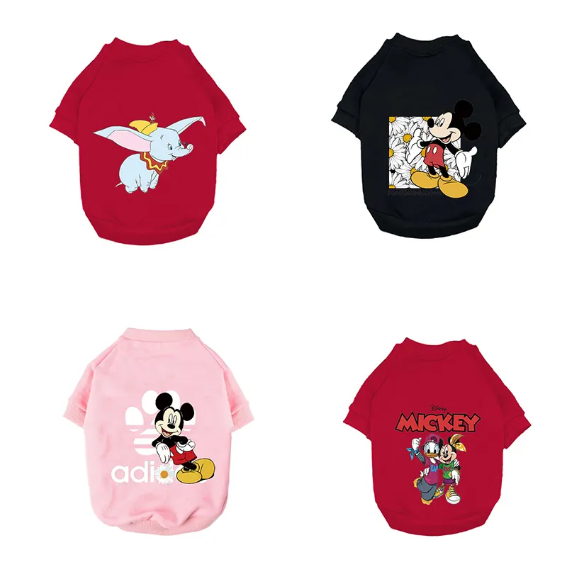Cute Cartoon Pet Clothing Summer Shirt Casual Vests Cat T-shirt Puppy Dogs Clothes For Small Pets Cat Cloth