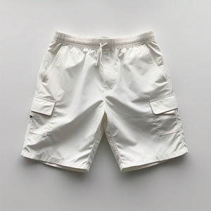 เสื้อกันลมสำหรับผู้หญิงกางเกงขาสั้นไนลอนเอวยางยืดฝนกางเกงขาสั้นกันน้ำปรับแต่งได้สำหรับกลางแจ้ง100% มีกระเป๋า - Product Image 2