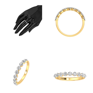 Bague de mariage en or massif 10 carats pour femmes 0.72 Cts VS Clarity EF Color Lab Grown Diamond Brilliant Cut Luxury IGI Jewelry - Product Image 2