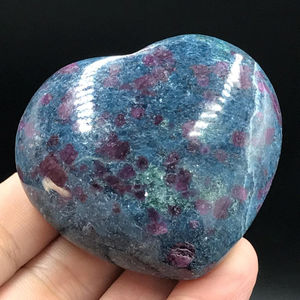 Pierre de guérison en cristal de cœur de rubis kyanite naturel, énergie chakra, reiki, cadeau - Product Image 3