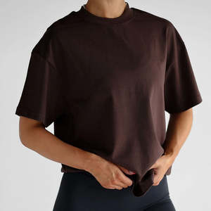 Camiseta informal de talla grande para mujer, logotipo bordado, estampado cómodo - Product Image 4