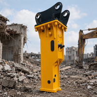 Marteau brise-roche hydraulique pour excavatrice, adapté au béton et à la pierre