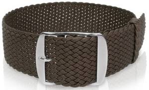 Bracelet de montre de sport unisexe P16 marron foncé 8-24 mm en tissu Perlon avec boucle en acier inoxydable, résistant à l'eau, élastique, respirant et doux - Product Image 6