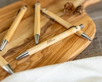 Stylo en bois promotionnel impression de logo personnalisé coffret cadeau stylo à bille en bois