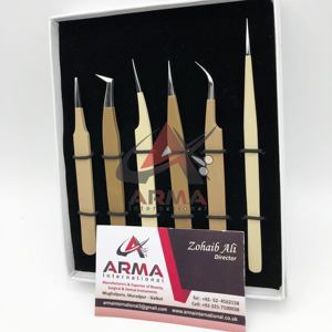 แหนบปลายขนตาสแตนเลสสูงด้ามจับแข็งแรงทนทานฉลากส่วนตัว - Product Image 3