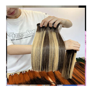 Mechones de cabello humano virgen, cabello alineado con cutícula, hueso, liso, peruano, suave, 100, envío directo - Product Image 1