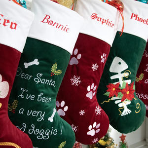 Bas <span class=keywords><strong>de</strong></span> <span class=keywords><strong>Noël</strong></span> en velours pour animaux <span class=keywords><strong>de</strong></span> compagnie personnalisés avec nom brodé pour les amoureux des animaux domestiques, cadeau <span class=keywords><strong>de</strong></span> bas <span class=keywords><strong>de</strong></span> <span class=keywords><strong>Noël</strong></span> - Product Image 5