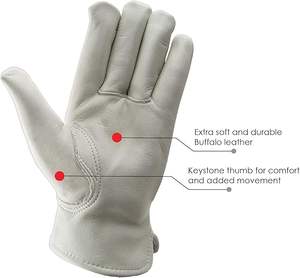 Meilleures ventes Gants de travail en cuir pleine fleur de qualité supérieure pour la conduite et l'usage quotidien, Gants de construction en cuir de mouton - Product Image 2