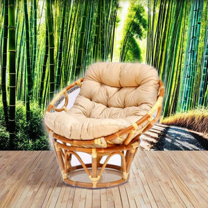 Silla Papasan Ray Rock Hecha a Mano, Muebles de Ratán Modernos de Estilo Asiático para Exteriores, para Sala de Estar, Dormitorio, Silla de Descanso para Villa - Product Image 4