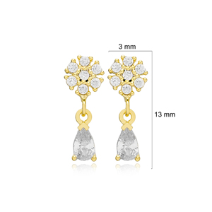 Pendientes minimalistas de Plata de Ley 925 hechos a mano, joyería turca hecha a mano - Product Image 2