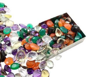 Mélange de pierres précieuses en vrac, pierres multicolores ~ pierres précieuses mixtes à facettes ~ Lot de pierres mixtes en vrac ~ pierres semi-précieuses de taille de forme - Product Image 5