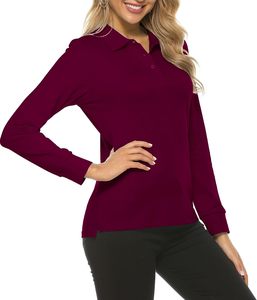 Women's Long Sleeve Golf Polo Shirts Lightweight Quick Dry Moisture Wicking Athletic Tennis Sports <b>Tops</b> Women's Polo Shirts - Product Image 3