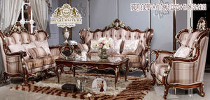 Ensemble de meubles de salon européen à thème classique parfait Meubles de salon en argent métallique Ensemble de canapés à thème Roumanie - Product Image 3