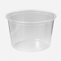 Contenants alimentaires transparents ProTakeOut 12 oz en PP, lot de 500 (50/10), 4.57x2.24, durables, anti-fuite, empilables, compatibles micro-ondes, article 8/7 HI