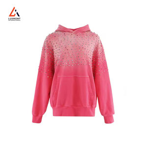 Fashion <b>Rhinestone</b> <b>Hoodie</b> With Custom Logo Crystal Design Casual Streetwear Clothing Cotton blended - Product Image 2