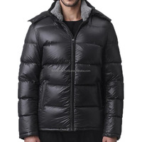 Manteau d'hiver matelassé personnalisé OEM pour homme, style urbain, en toile imperméable et coupe-vent, rembourré en polyester