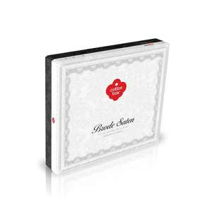 Ensemble housse de couette double satin doré Gloria Boîte en coton brodé élégant et luxueux - Product Image 3