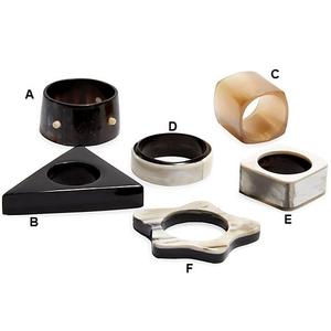 Rond de serviette en corne décor naturel porte-serviettes Buffalo serviette de table Design porte-tissu Top vente indien fait à la main nouveau Design 2025 - Product Image 2