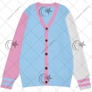 Cárdigan estilo Varsity de punto personalizado para la universidad y el campus, suéter de punto - Product Image 3