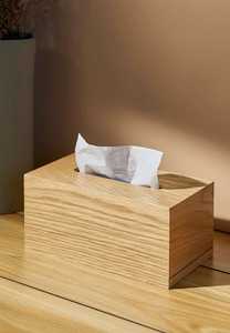 Boîte à mouchoirs en bois avec motif floral poli pour la maison, le bureau, grain de bois naturel, organisateur de bureau décoratif, personnalisable - Product Image 5