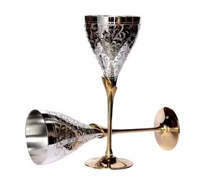 Royal Wine <b>Goblet</b> Luxury Metal Drinking Cup With Elegant Stainless Steel Design For Wedding Banquet Hotel Bar Lounge Gift Use - Product Image 6