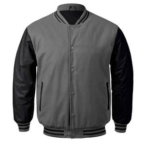 เสื้อแจ็คเก็ตผู้ชายขนสัตว์สำหรับฤดูใบไม้ผลิและฤดูใบไม้ร่วงปี 2026 ทรงหลวม สไตล์ลำลอง วัยรุ่น แจ็คเก็ตเบสบอลแบบ Varsity ปักลายตามสั่ง เสื้อแจ็คเก็ต Varsity อุ่นๆ - Product Image 3