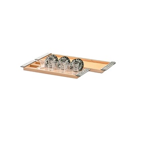 Nouvel arrivage Plateau de service de décoration de table de mariage de style unique Plateau de service de restauration Plateau de service en bois de forme rectangulaire - Product Image 1