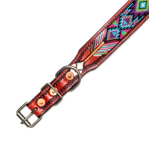 Collar de perro de cuero DD de primera calidad hecho a mano resistente ajustable con diseño de herramientas florales herramienta de entrenamiento de mascotas al por menor al por mayor - Product Image 3