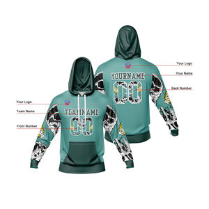 Sudadera con Capucha Personalizada con Estampado Puff para Hombre, Ropa Urbana, Felpa Gruesa de Algodón, Sudadera Holgada de Alta Calidad, Sudadera con Capucha Lisa OEM - Product Image 2