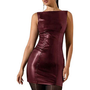 Vestido de Cuero para Mujer, Estilo Oficina, Vestido de Cuero Moderno para el Trabajo, a un Precio Razonable - Product Image 1