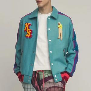 Veste universitaire réversible en cuir et laine de haute qualité pour hommes respirant taille 6XL personnalisable haute rue chenille support OEM - Product Image 3