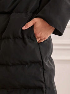 Women_<b>Girls</b> Thick Long Sleeves Down <b>Jacket</b> OEM Wholesale Stand Collar Breathable Long Puffer Coat with High Style - Product Image 5