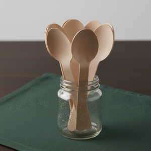 Premium 165mm <b>Wooden</b> Spoons Food Grade Birchwood Material Smooth Texture Disposable Eco Friendly Spoons for Hotels and Catering - Product Image 5