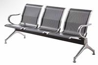 Chaises d'attente en acier inoxydable de 3/4/5 places pour le client en vente directe d'usine pour la réception publique d'un hôpital d'aéroport