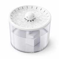 Fontaine à eau intelligente ronde pour animaux de compagnie, distributeur d'eau automatique de 3L, pompe à eau réglable, bol amovible pour chats et chiens