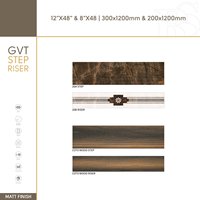 Carreaux de marche d'escalier en marbre antidérapants à motif moderne 300*1200MM 200*1200MM, carreaux pleine masse en porcelaine pour villa