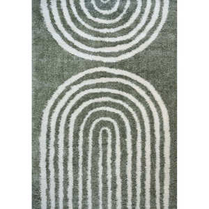 Netline Home Moodi Shaggy Green Rectangular Fur <b>Rug</b> for Hallway <b>Bedside</b> Teen Rooms - Product Image 1