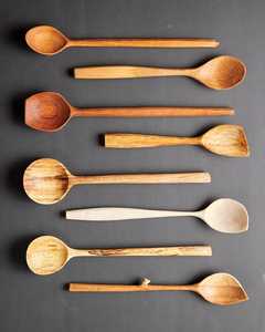 Cuchara de madera natural hecha a mano para uso diario, suave y duradera para servir en la cocina y fiestas en la cocina, segura para su uso - Product Image 3