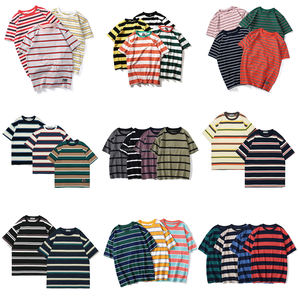 Polos personnalisés à manches courtes poitrine trois rayures couleur couture vêtements pour hommes - Product Image 6