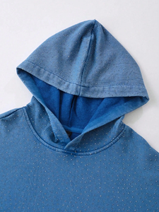 Custom wholesale Trending Men's Oversized Rhinestone Hoodie High Quality perfect For Casual Streetwear Fashion - Product Image 5