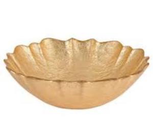 Bol à fruits en métal doré poli fait à la main unique pour la décoration de la maison ou du bureau avec un beau motif comme pièce maîtresse - Product Image 6