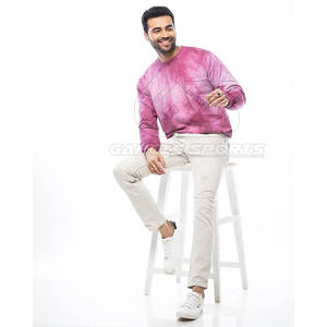 Hombres Tie Dye Sudadera Drop Shoulder Oversized Fit Pullover con patrón artístico retro para el estilo diario de la calle - Product Image 6